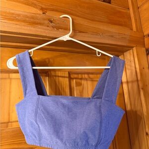 Beyond Yoga Spacedye Squared Bra - Indigo Heather Size Large
